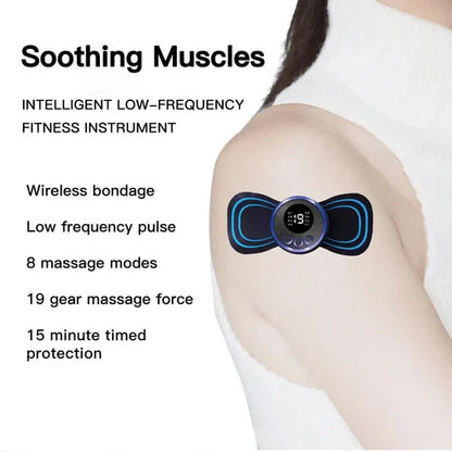 Rechargeable EMS Massager – Portable Muscle Relief & Body Toning Device